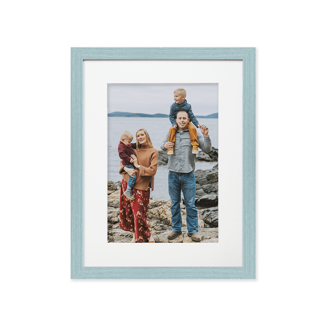arbor frame - sky blue wood