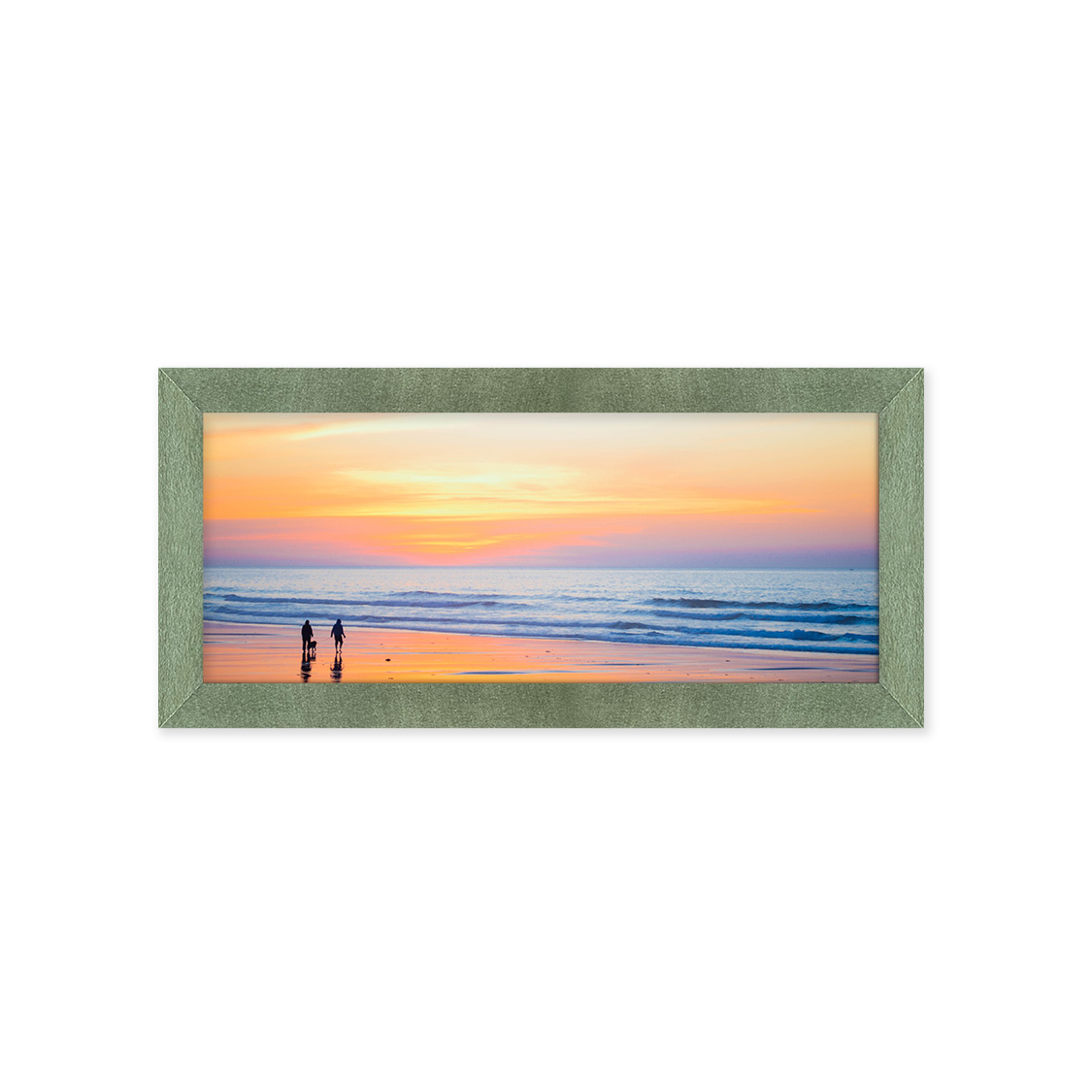 contour frame - green wood