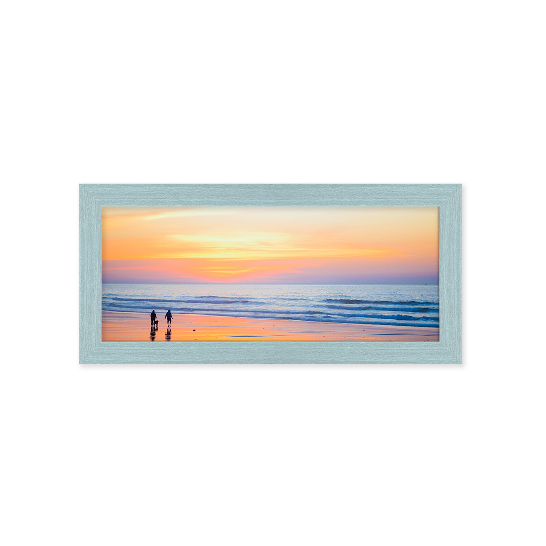 contour frame - sky blue wood