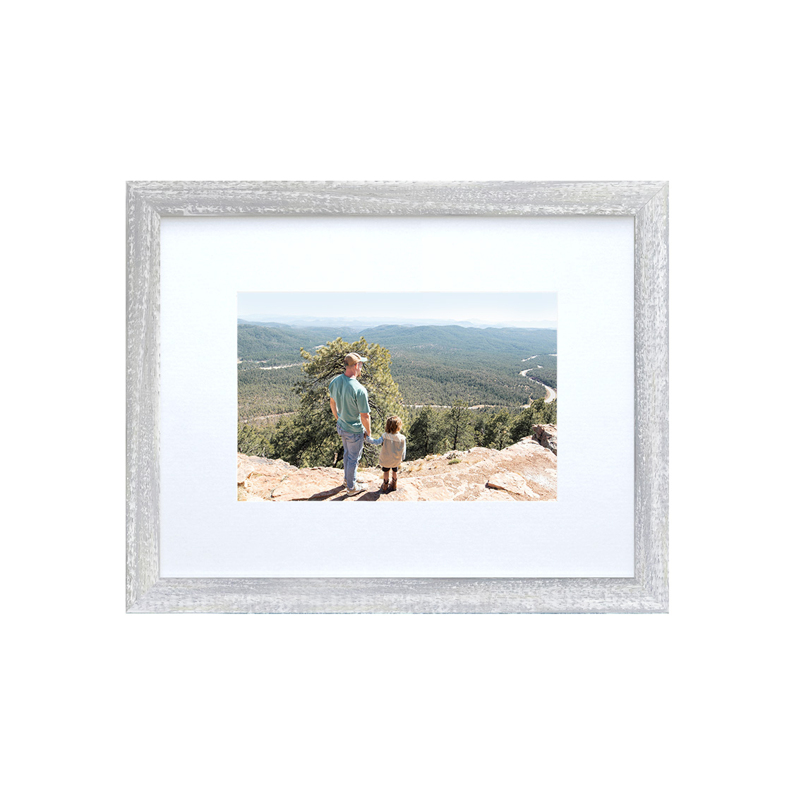 current frame - distressed gray