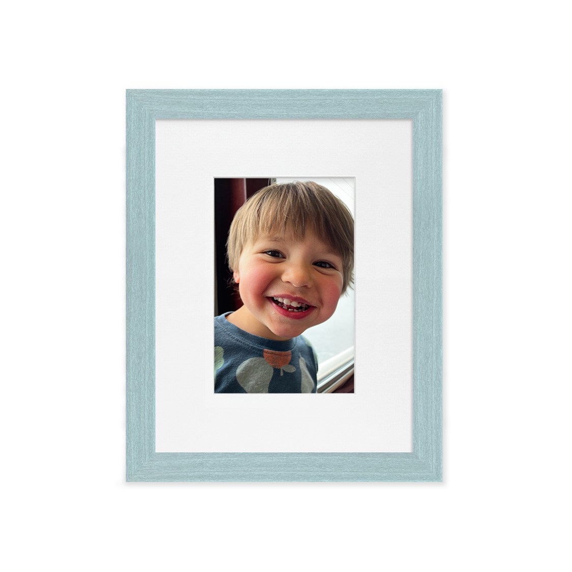 hedge frame - sky blue wood