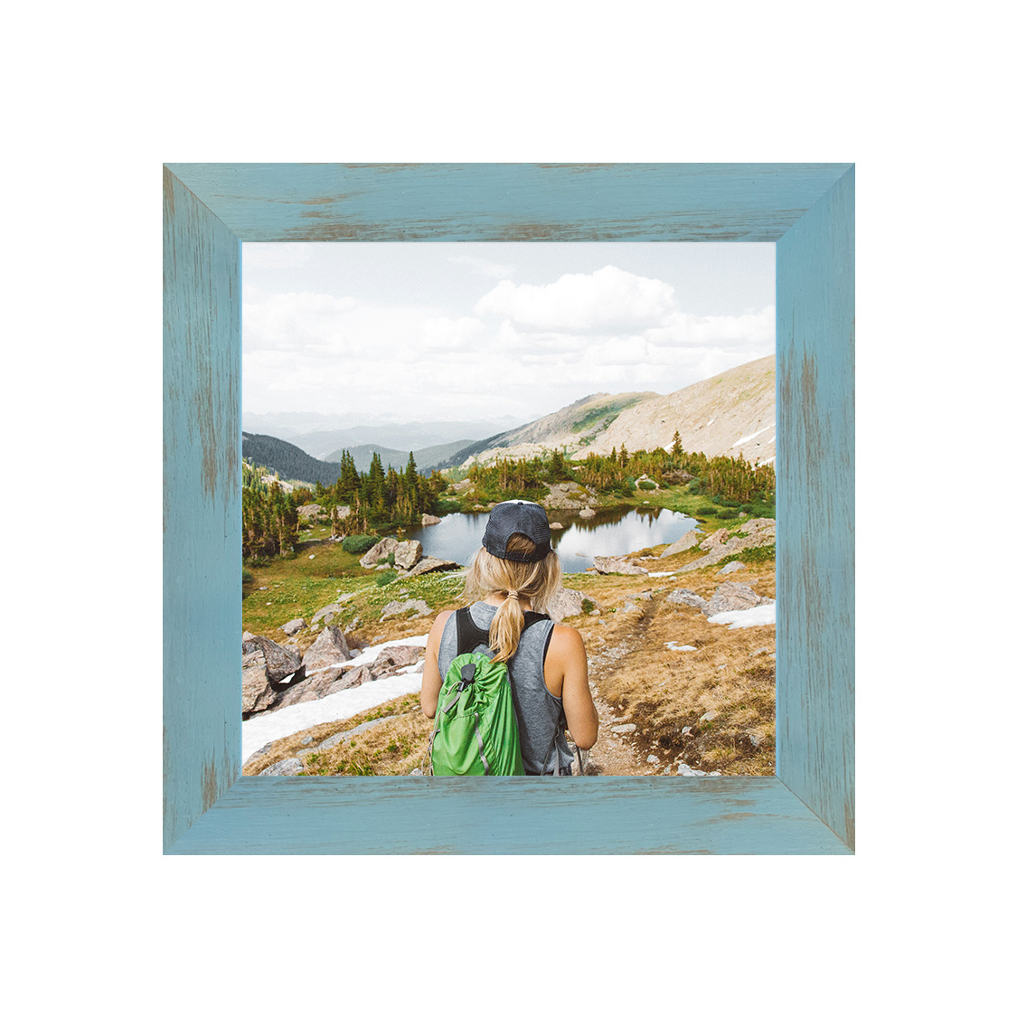omaha frame - distressed sky blue