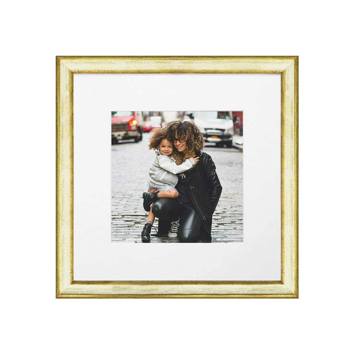 prestige frame - white and gold