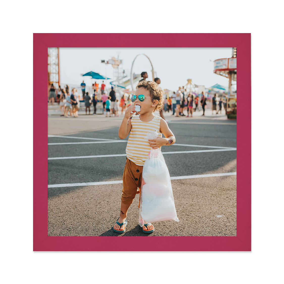 tapestry frame - hot pink