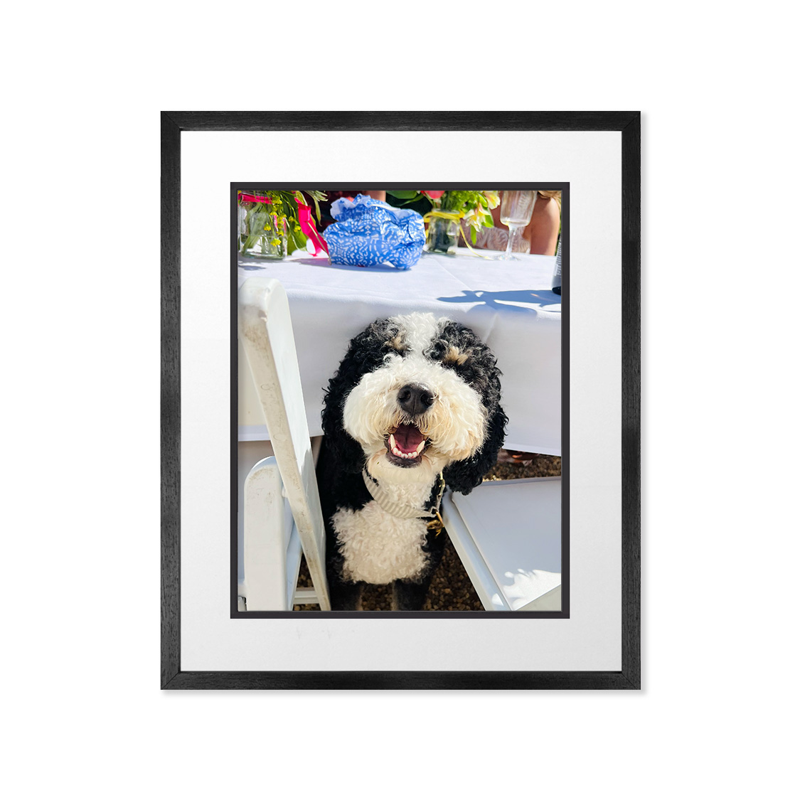 luna frame - Black with white on black mat