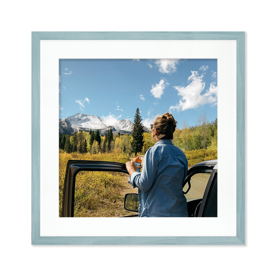 nolita frame - sky blue wood