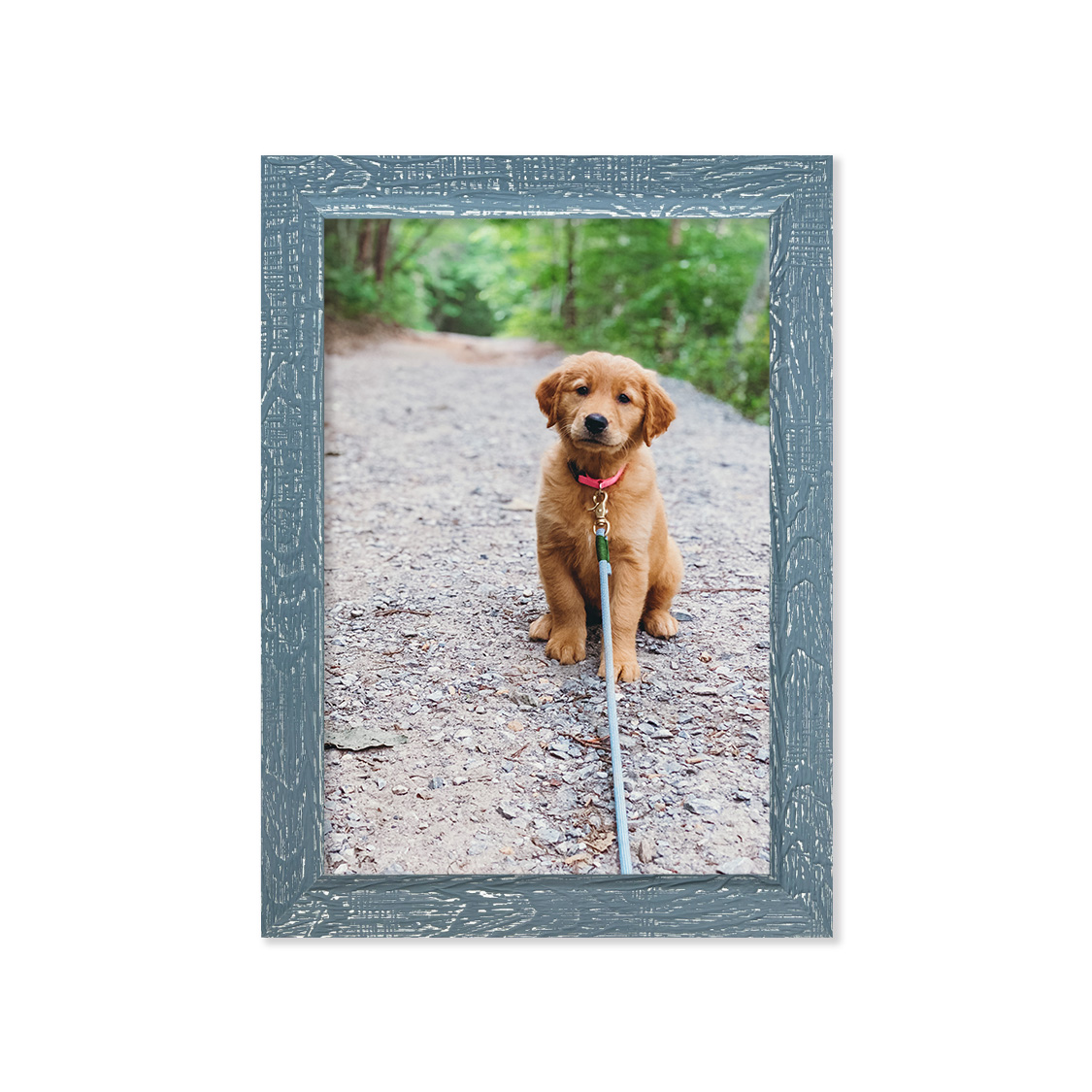 staff frame - Distressed blue gray