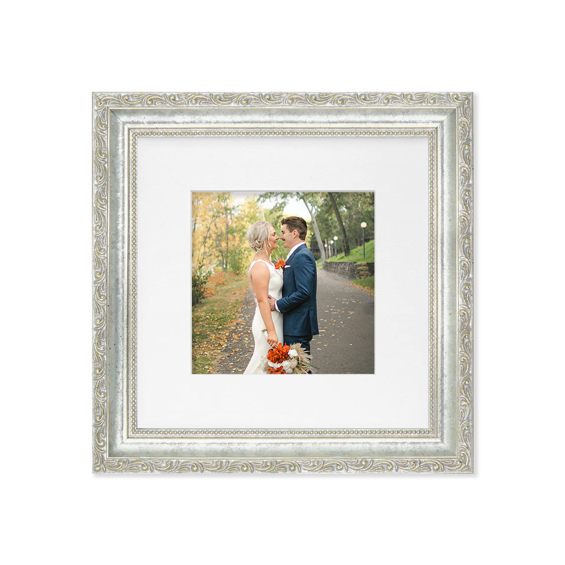 venice frame - ornate silver