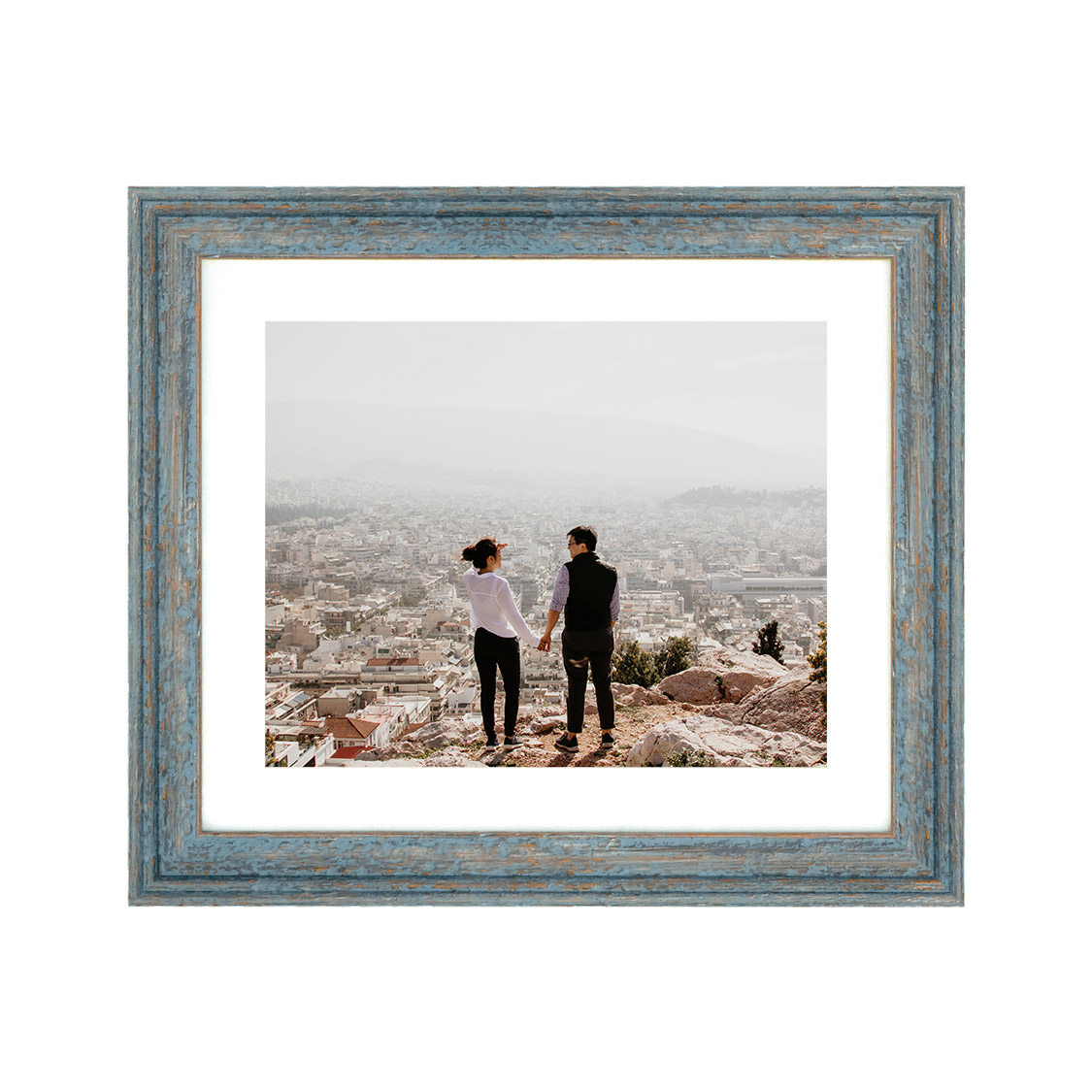 beacon frame - distressed blue
