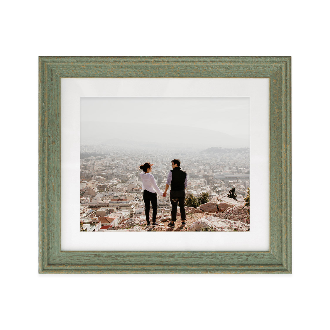 beacon frame - distressed green