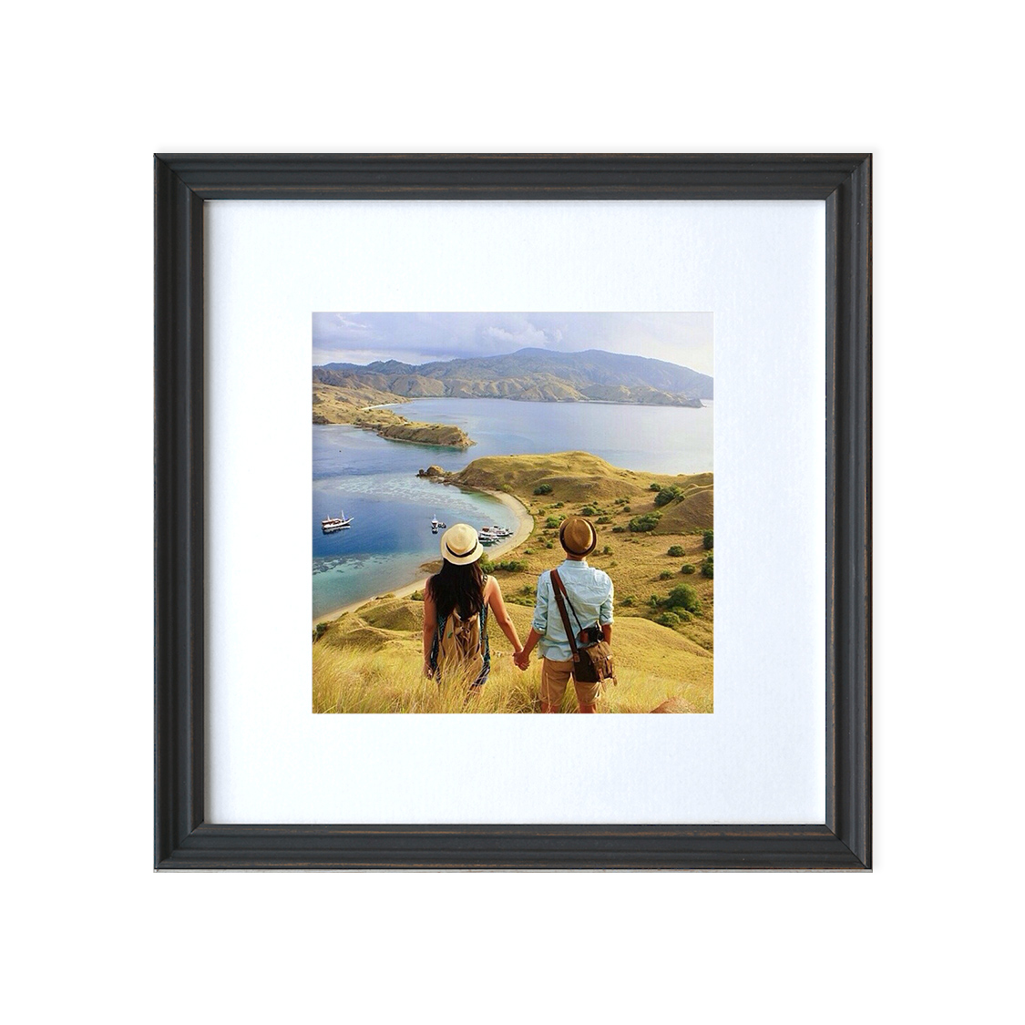 dove frame - distressed black