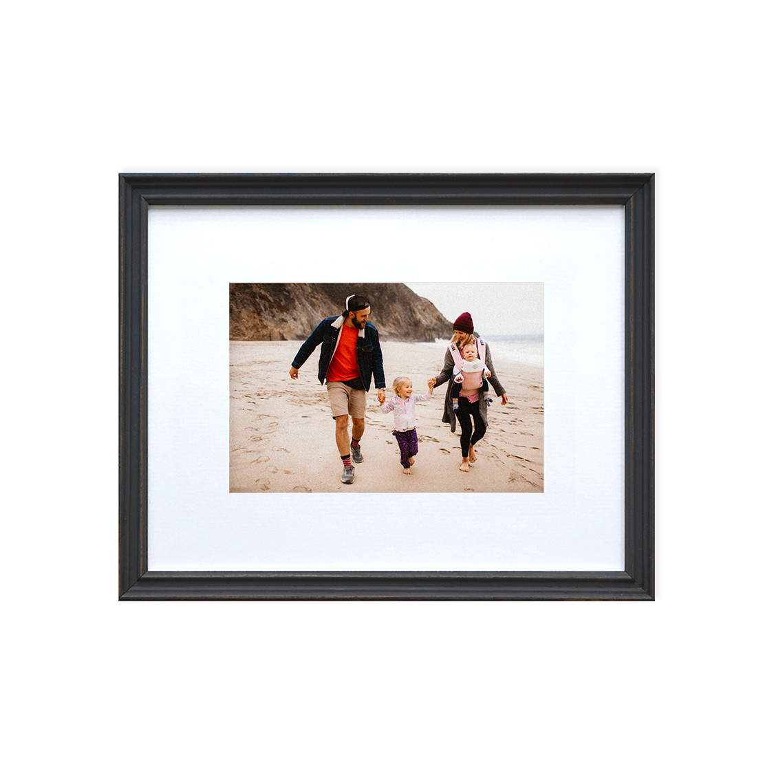 june frame - distressed black