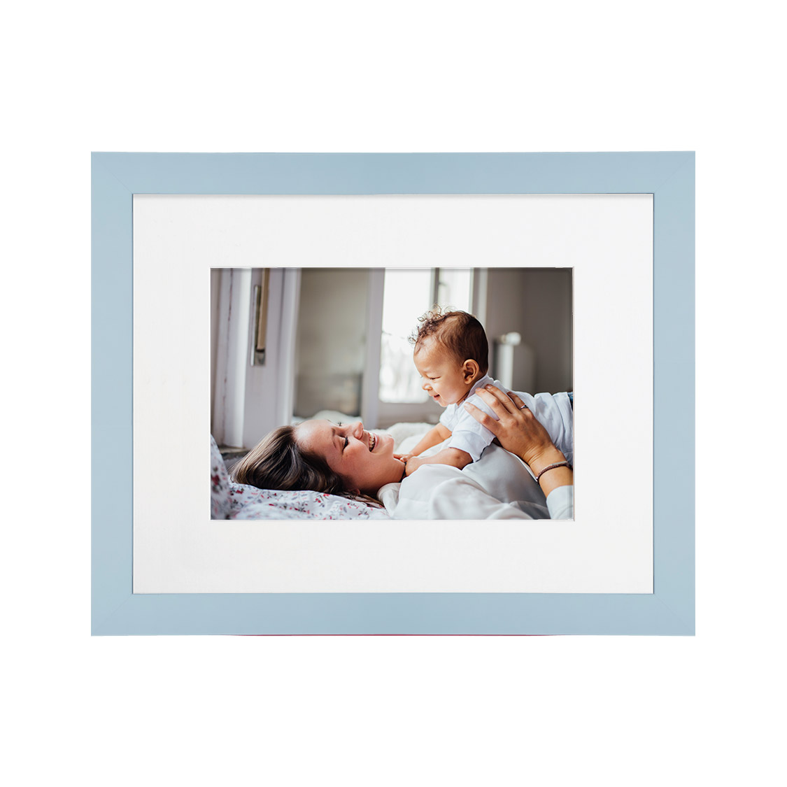 paisley frame - baby blue