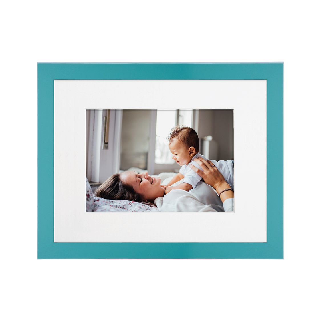 paisley frame - teal