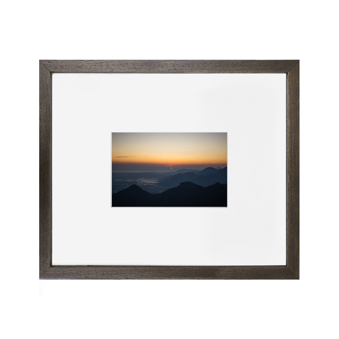 pinnacle frame - dark brown wood