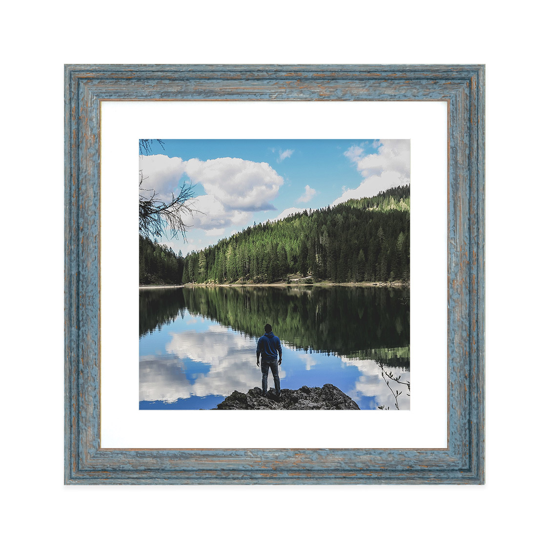 richmond frame - distressed blue