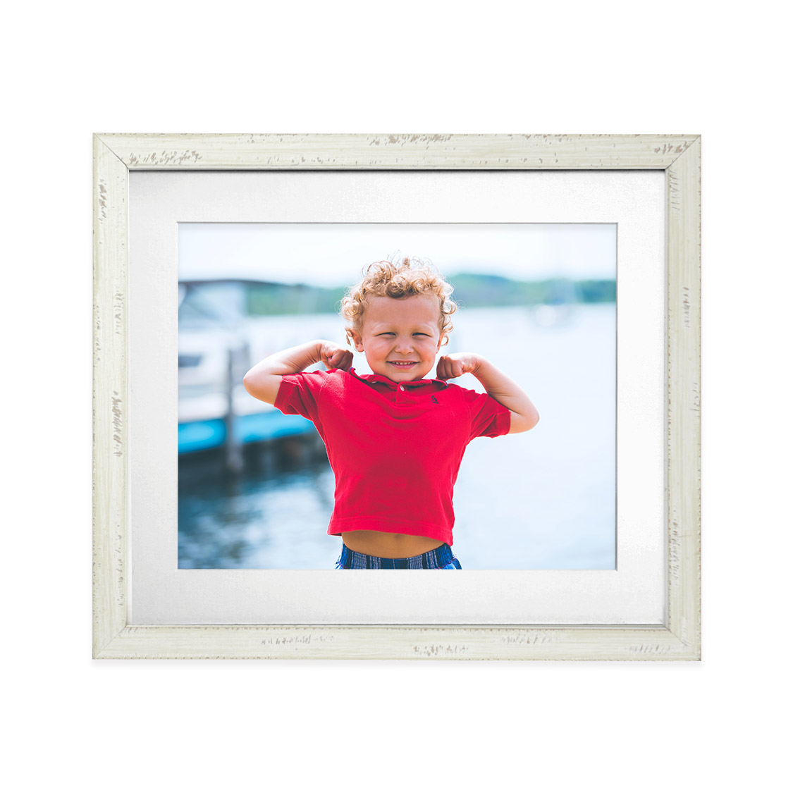 sojourn frame - distressed white