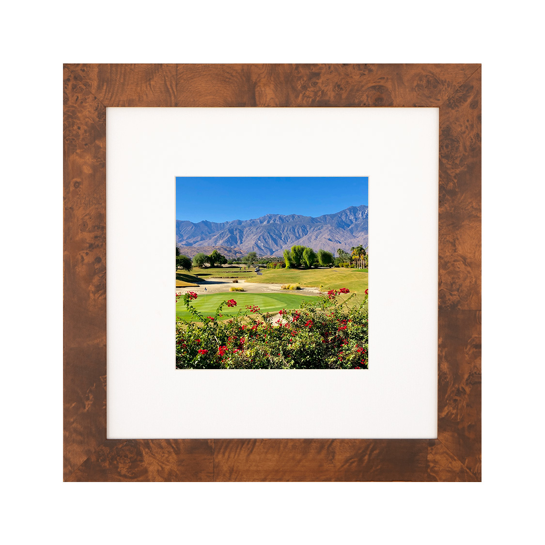 camden frame - brown burlwood