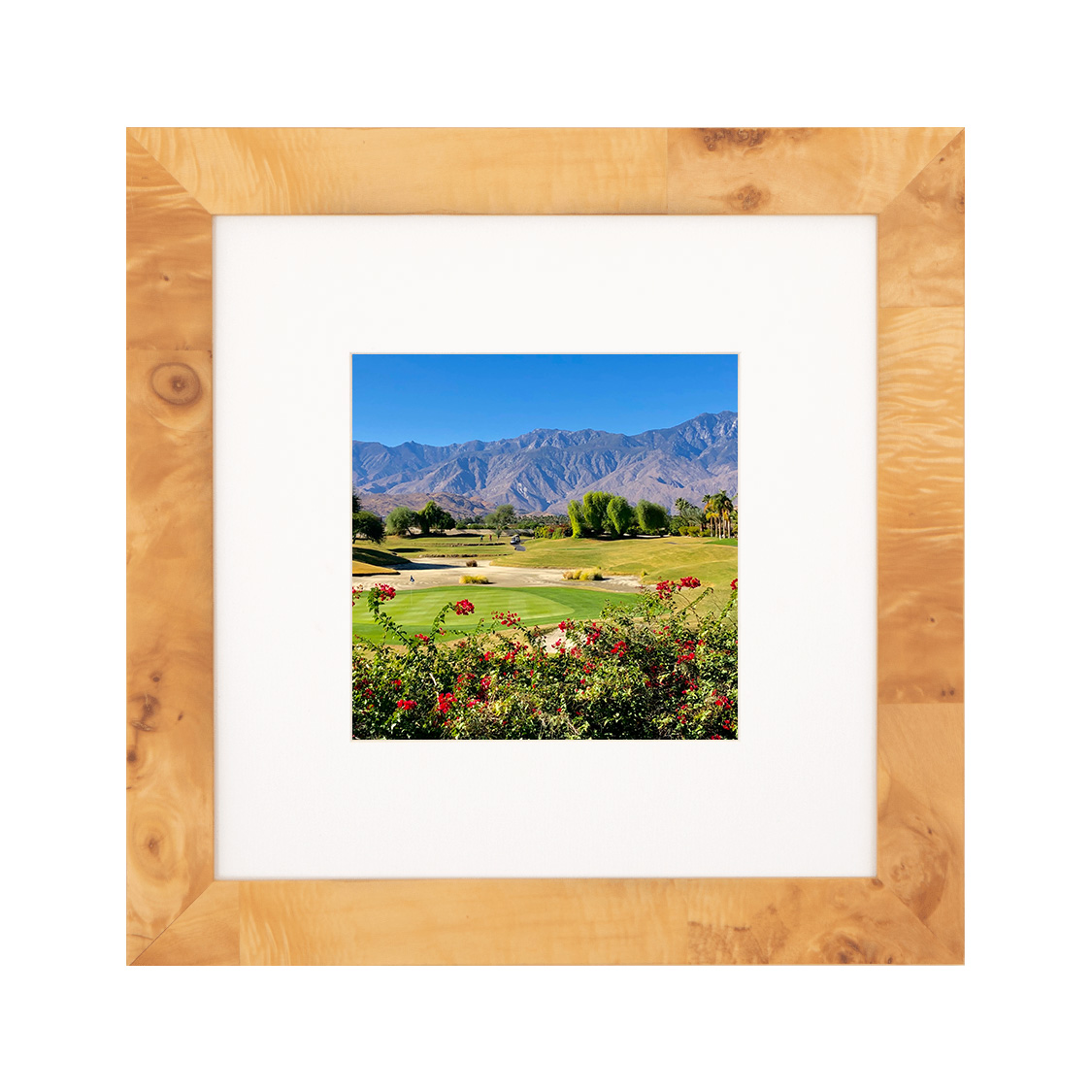 camden frame - tan burlwood