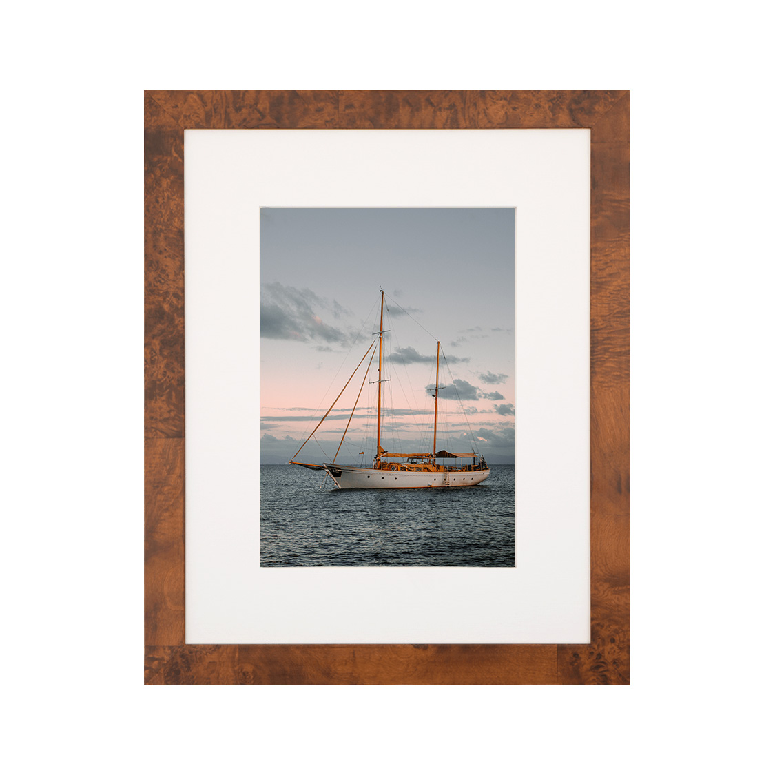 cumberland frame - brown burlwood