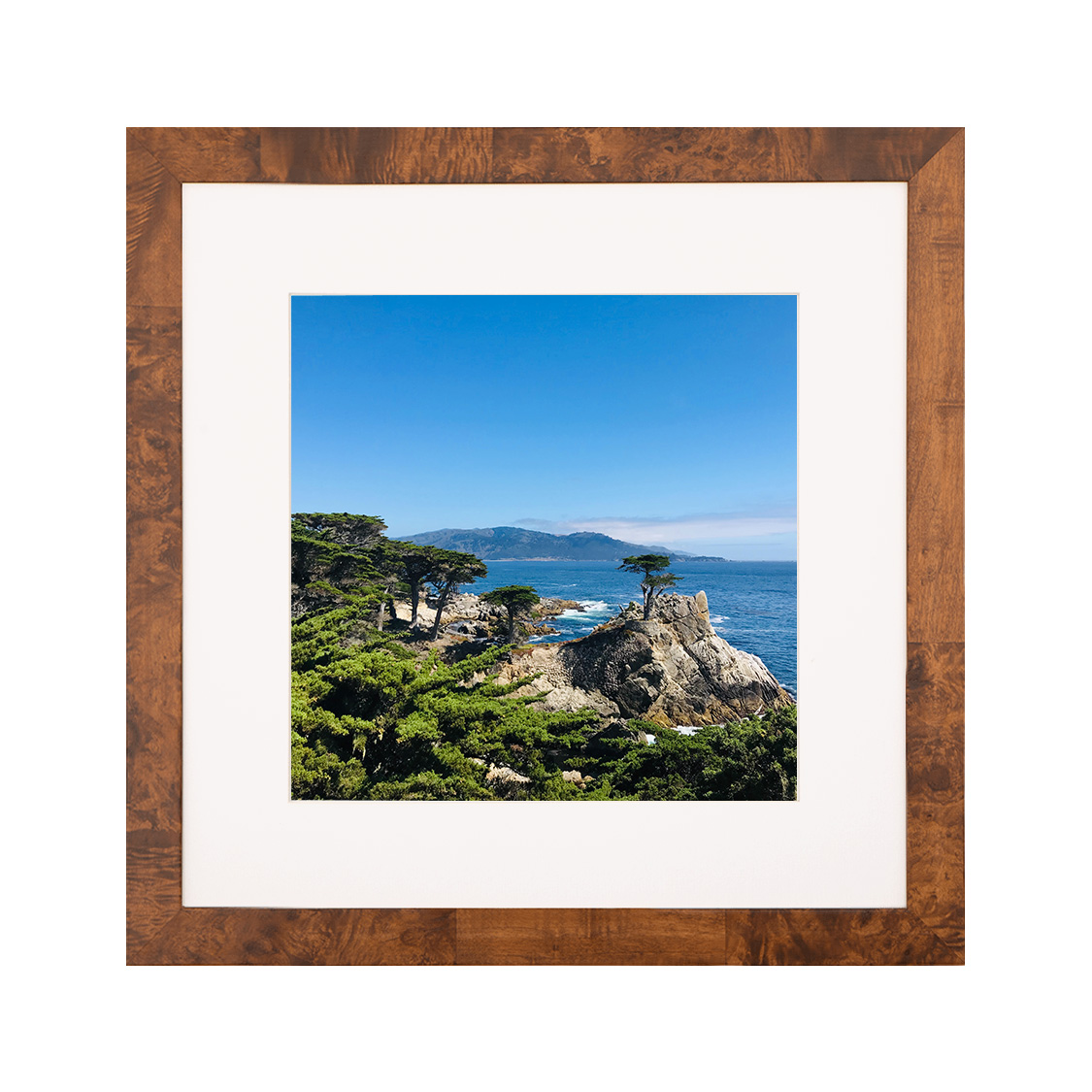 derry frame - brown burlwood